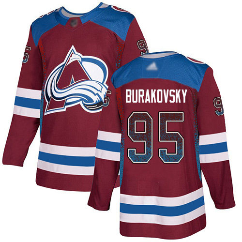 Adidas Colorado Avalanche Men #95 Andre Burakovsky Burgundy Home Authentic Drift Fashion Stitched NHL Jersey->colorado avalanche->NHL Jersey